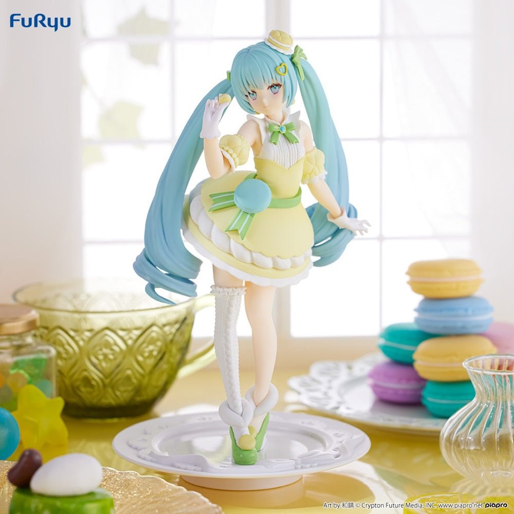 FURYU《初音未來》Exceed Creative 景品 - SweetSweets 系列馬卡龍檸檬色ver. - Microworks ACG