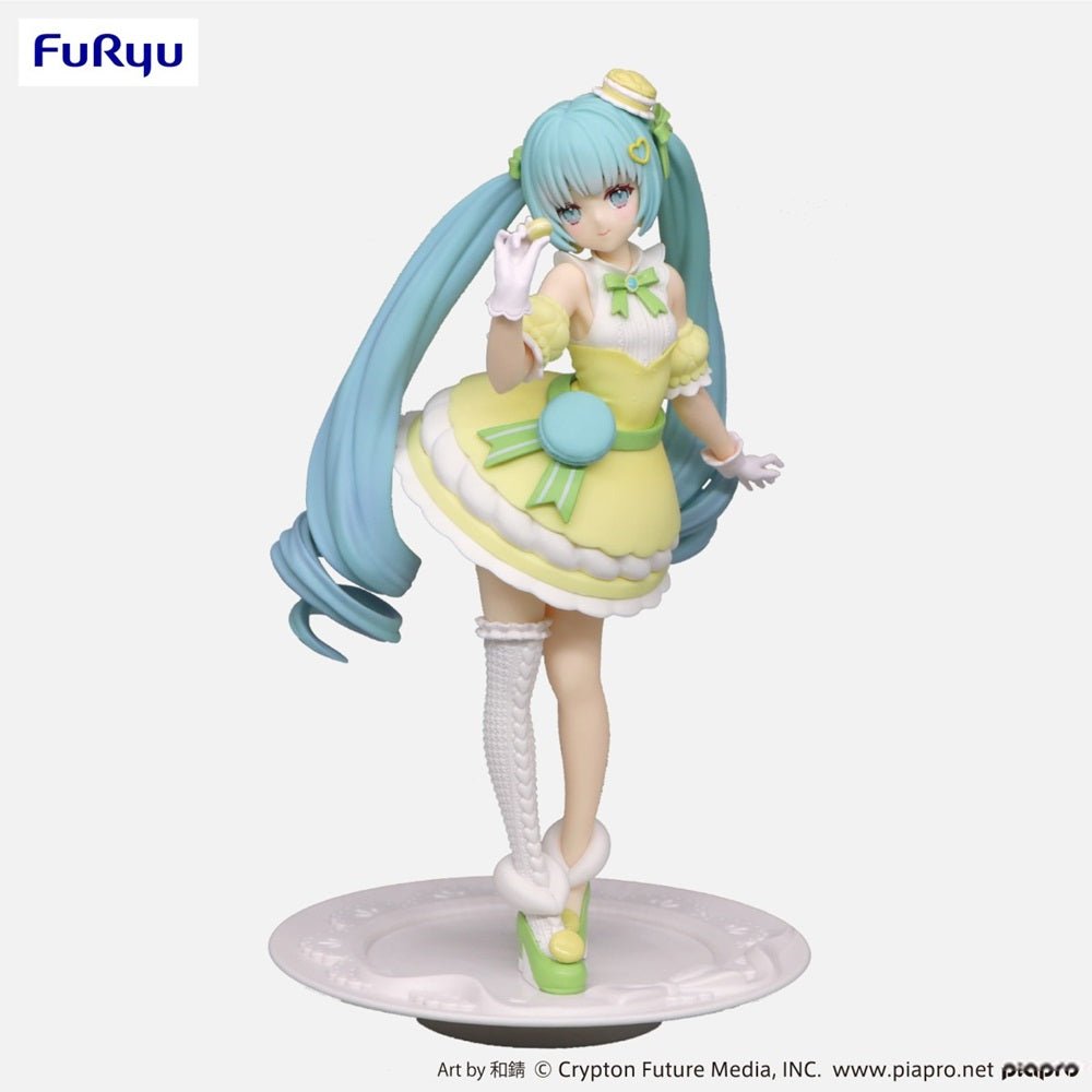 FURYU《初音未來》Exceed Creative 景品 - SweetSweets 系列馬卡龍檸檬色ver. - Microworks ACG