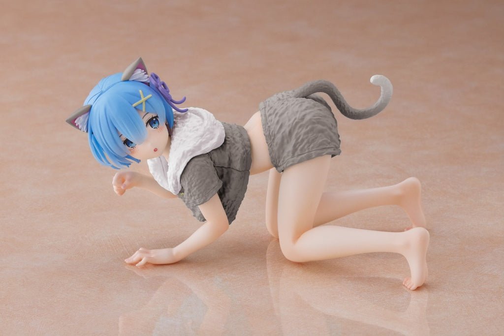 Taito Desktop Cute Figure 《Re:從零開始的異世界生活》 雷姆 (貓咪家居服 Ver.) Renewal Edition - Microworks ACG