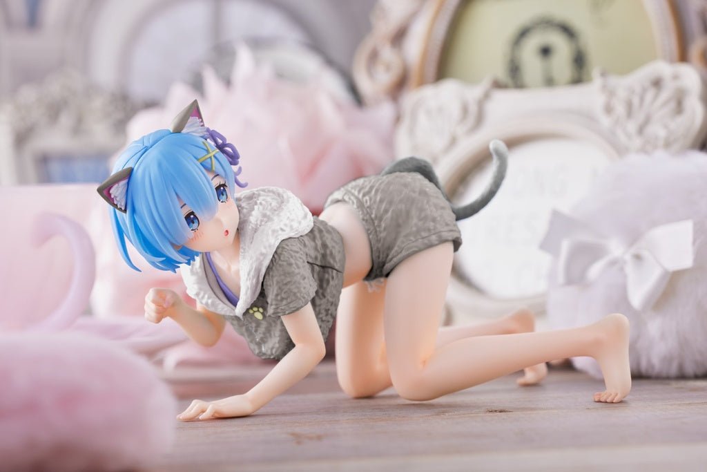 Taito Desktop Cute Figure 《Re:從零開始的異世界生活》 雷姆 (貓咪家居服 Ver.) Renewal Edition - Microworks ACG