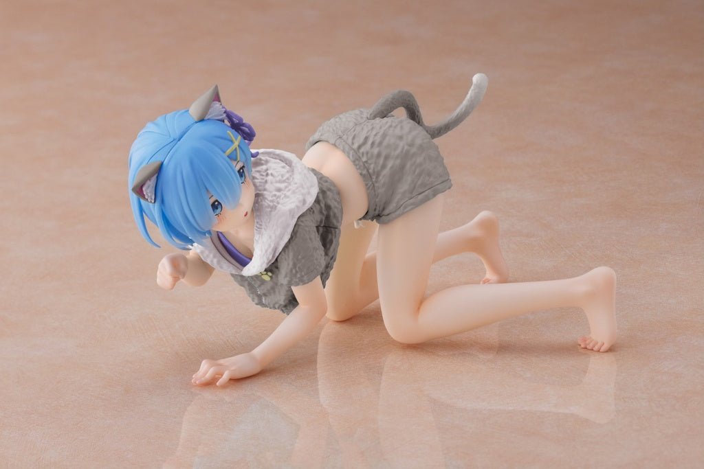 Taito Desktop Cute Figure 《Re:從零開始的異世界生活》 雷姆 (貓咪家居服 Ver.) Renewal Edition - Microworks ACG