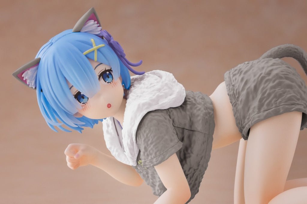 Taito Desktop Cute Figure 《Re:從零開始的異世界生活》 雷姆 (貓咪家居服 Ver.) Renewal Edition - Microworks ACG
