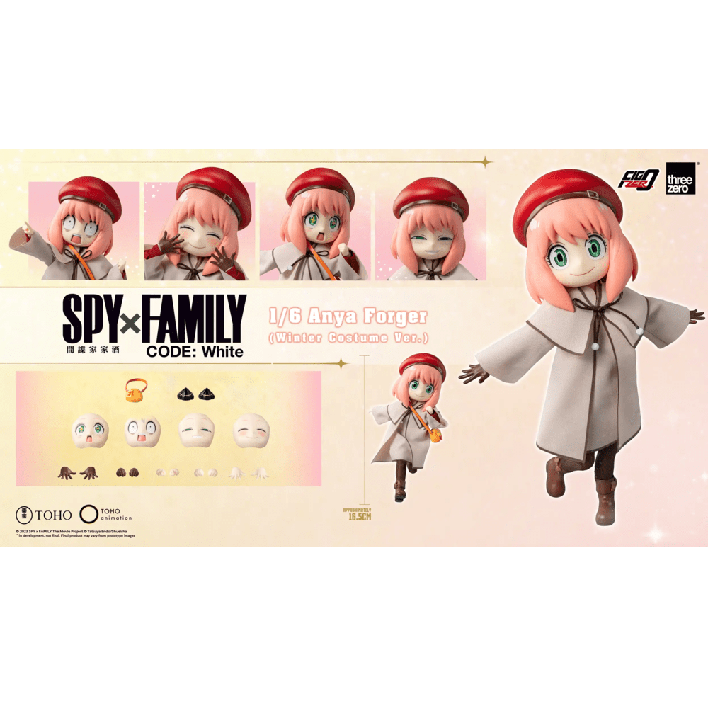 《預訂已截單》Threezero 《SPY×FAMILY CODE: White》FigZero 1/6 安妮亞·佛傑（冬季服裝版）《2024年第二季發售》 - Microworks ACG