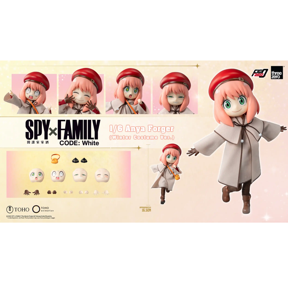 《預訂已截單》Threezero 《SPY×FAMILY CODE: White》FigZero 1/6 安妮亞·佛傑（冬季服裝版）《2024年第二季發售》