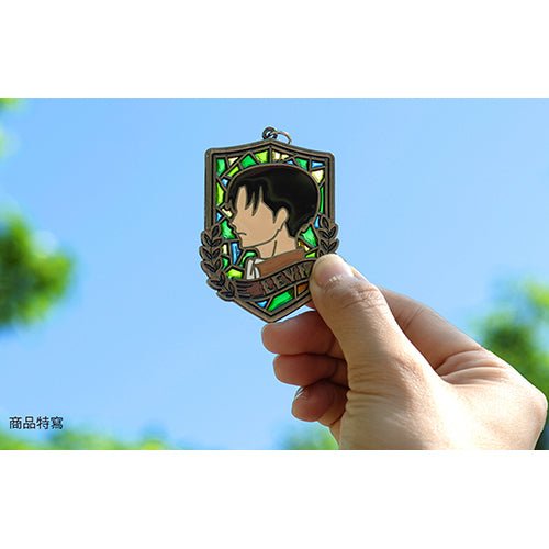 進擊的巨人 彩繪玻璃風鎖匙扣 B款 里維 - Microworks ACG
