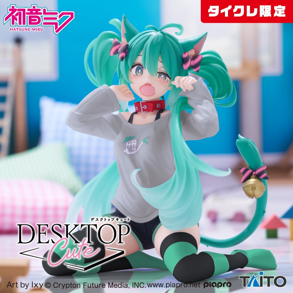TAITO Desktop Cute Figure《初音未來》貓耳T-Shirt - Microworks ACG