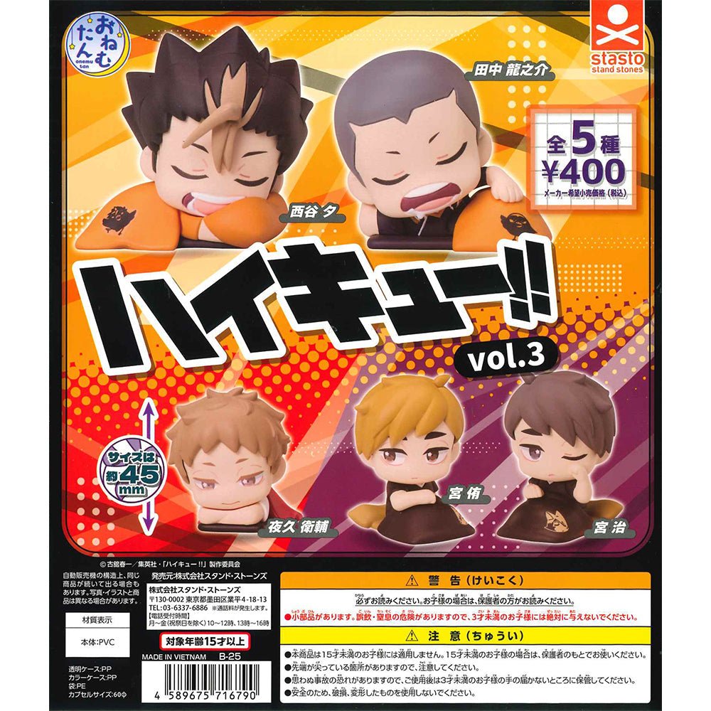 Stasto Stand Stones 扭蛋《排球少年!!》睡覺角色公仔 Vol.3 - Microworks ACG