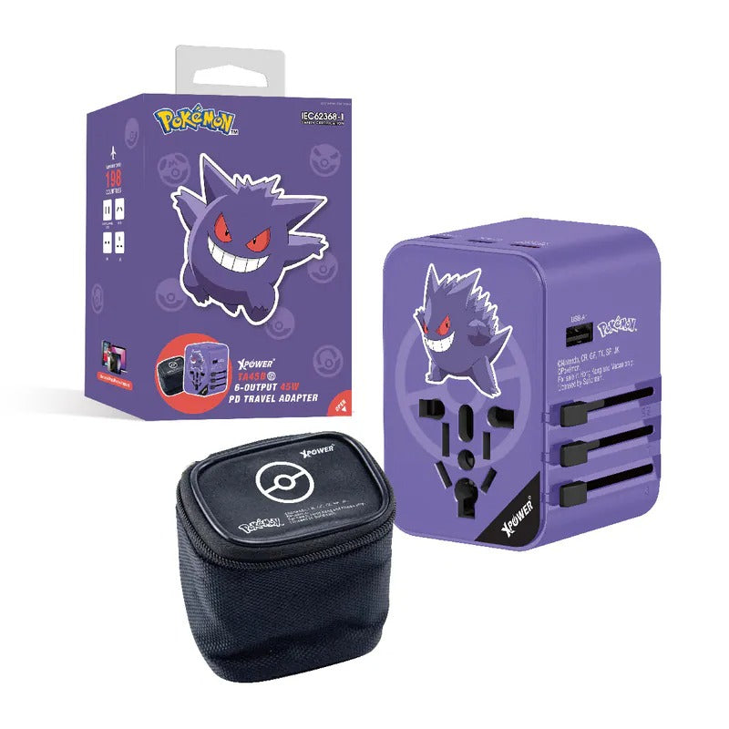 XPower《Pokemon》TA45B 45W 6輸出 PD3.0/PPS旅行充電器 耿鬼