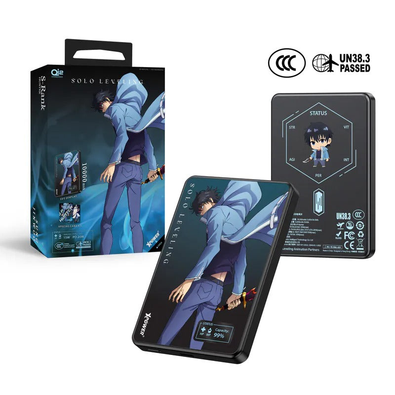 我獨自升級 Solo Leveling MagDigita² 彩屏顯示鋁合金外殼 10000mAh PD3.0+QI2磁吸移動電源 成振宇