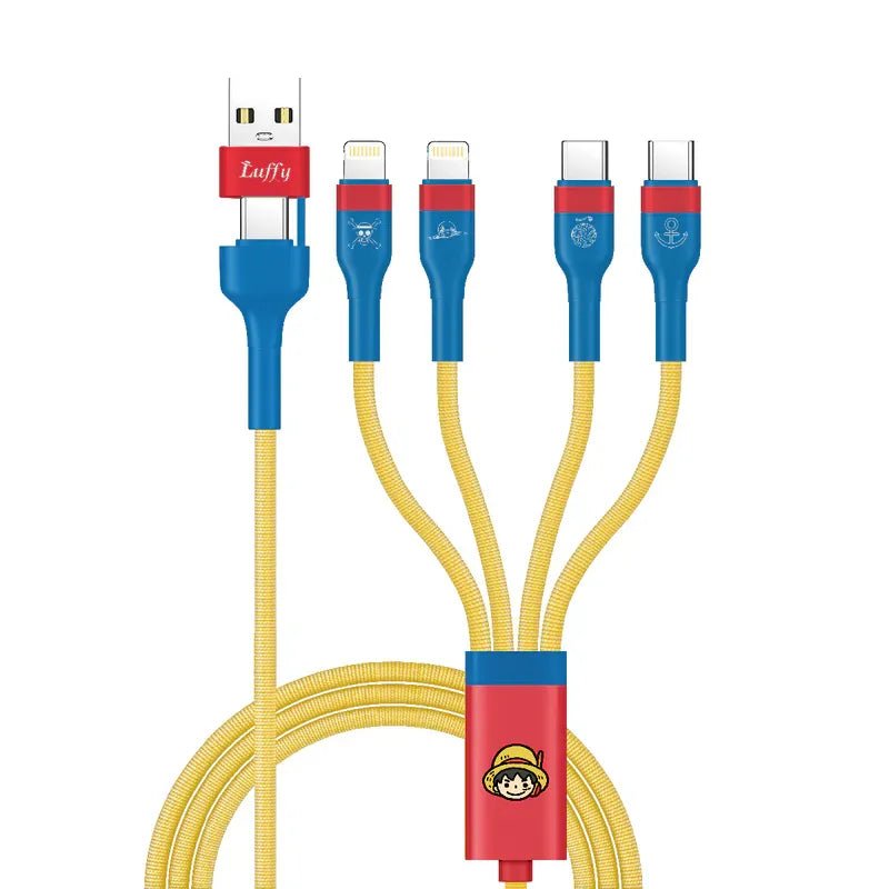 XPower《海賊王》BC24 8合1 2出4 100W PD3.0鋁合金傳輸高速充電線 - Microworks ACG