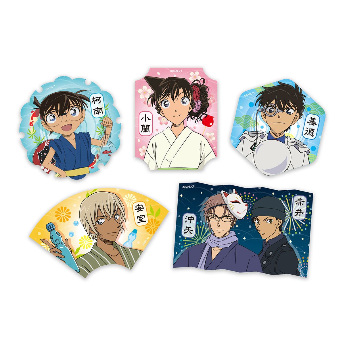 名偵探柯南 角色貼紙組 誰沒浴衣 - Microworks ACG