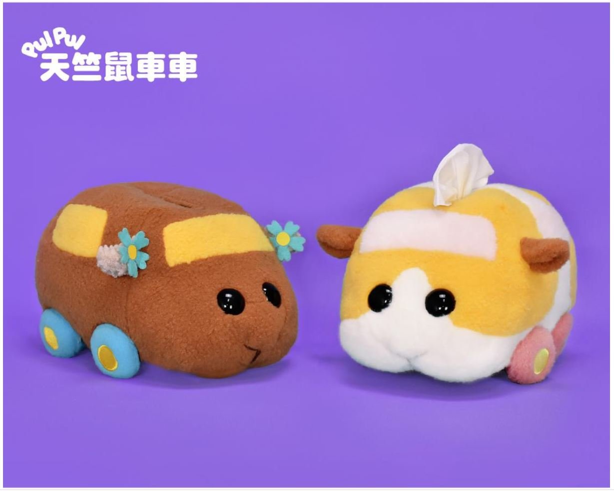 Pui Pui 天竺鼠車車 10吋 紙巾盒套絨毛公仔 - Microworks ACG