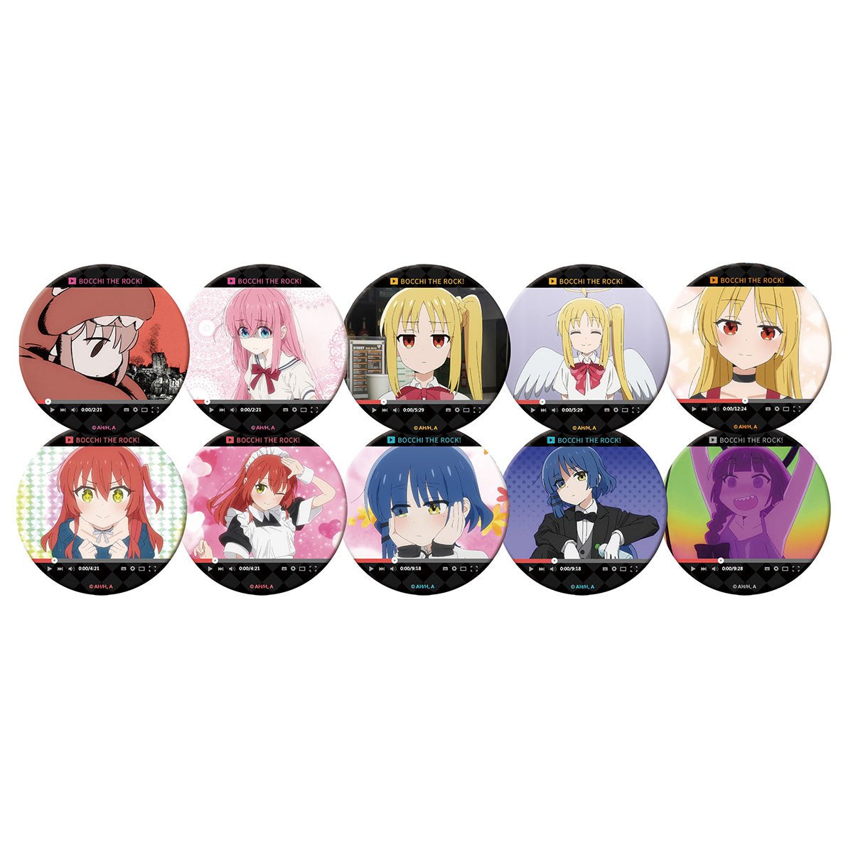 孤獨搖滾！7.5cm閃亮大胸章 10款隨機 - Microworks ACG