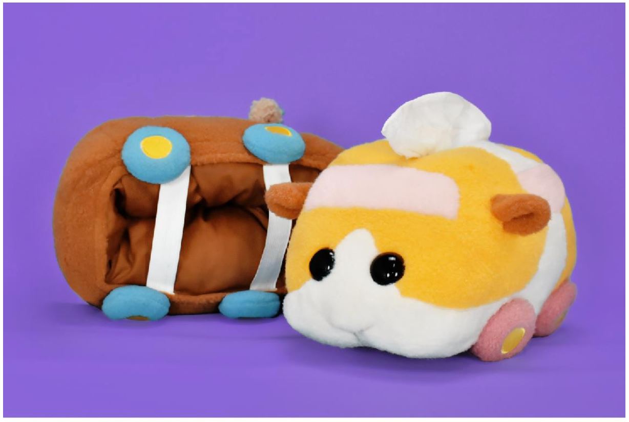 Pui Pui 天竺鼠車車 10吋 紙巾盒套絨毛公仔 - Microworks ACG