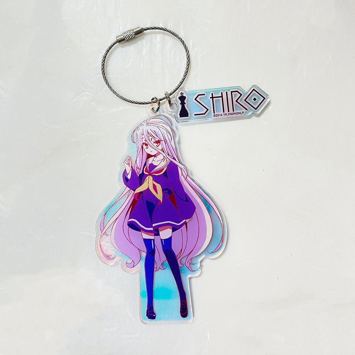 遊戲人生 角色阿加力匙扣 白 - Microworks ACG