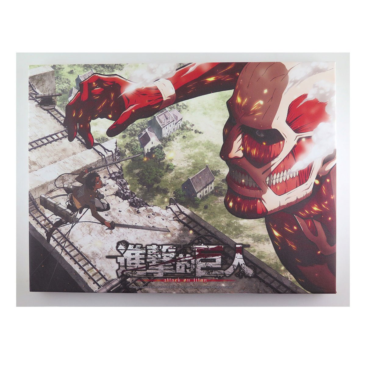 進擊的巨人 無框畫(大) A款 超大巨人+艾倫 - Microworks ACG