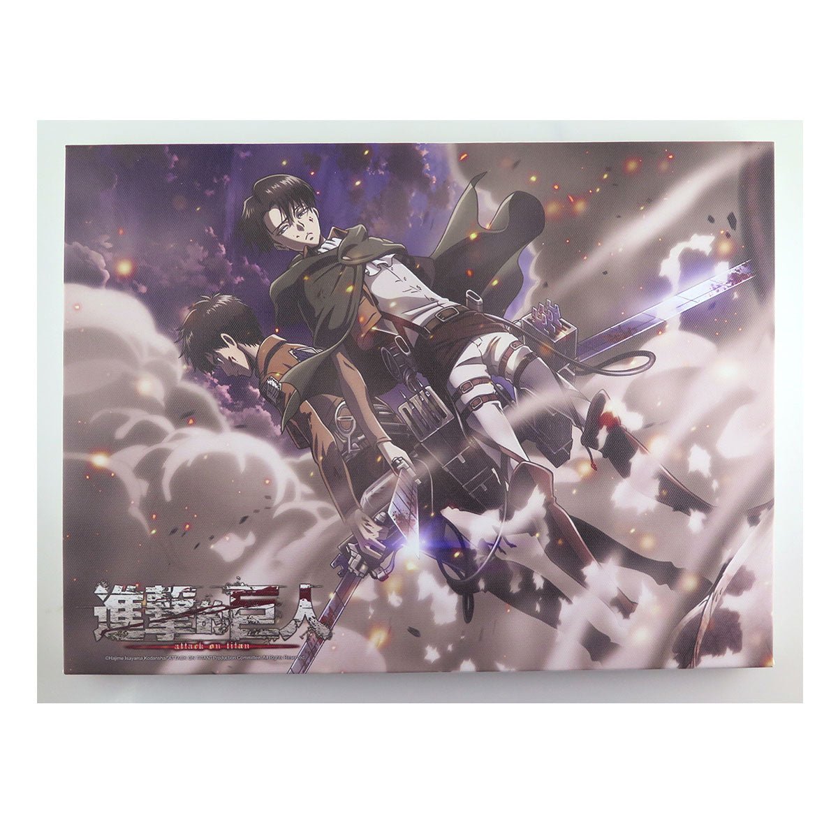 進擊的巨人 無框畫(大) B款 艾倫+里維 - Microworks ACG
