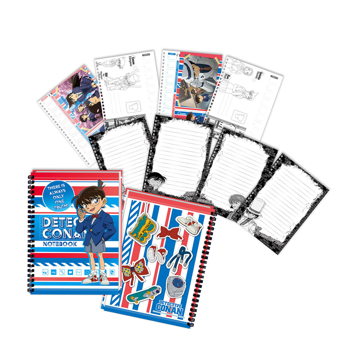 名偵探柯南 A5圈裝筆記本 紅藍白 文具 Microworks Online Store