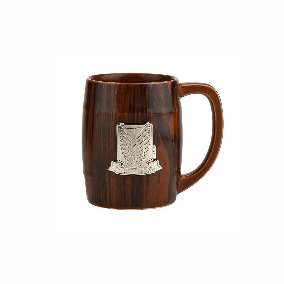 進擊的巨人 酒桶形陶瓷杯 A款（調查兵團徽章） - Microworks ACG