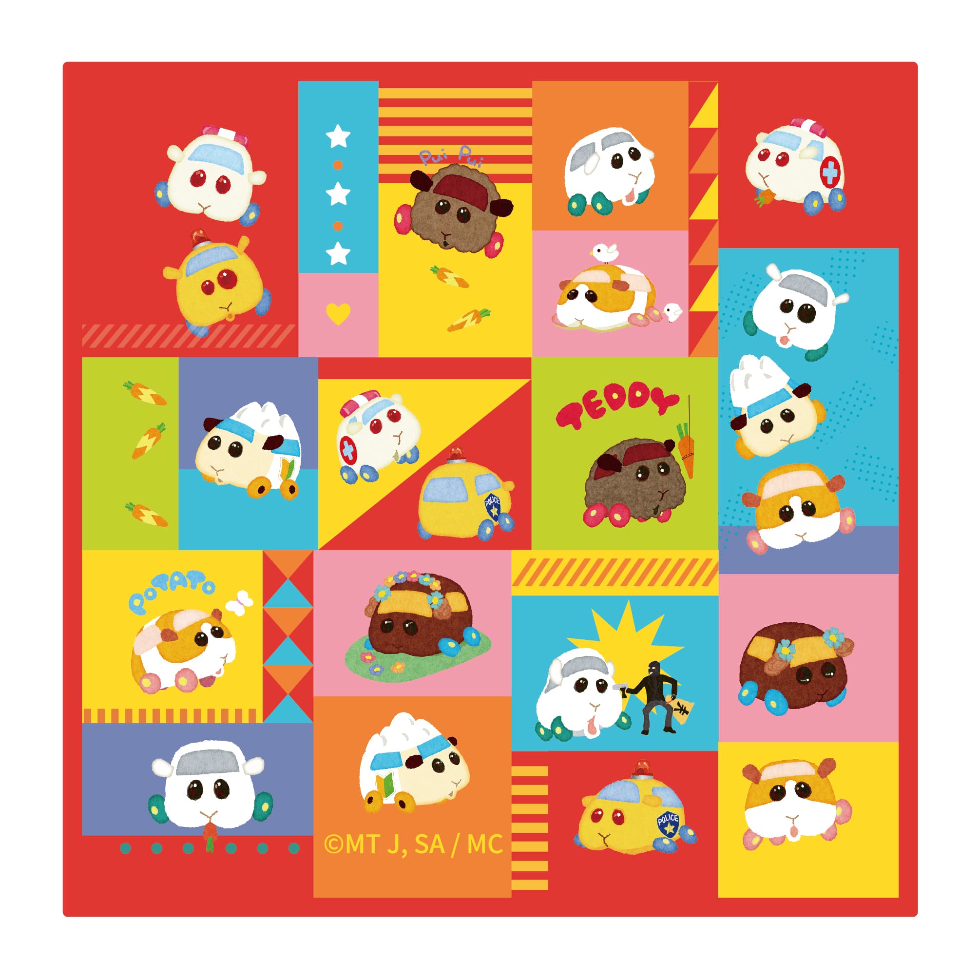 Pui Pui 天竺鼠車車 手巾仔 - Microworks ACG