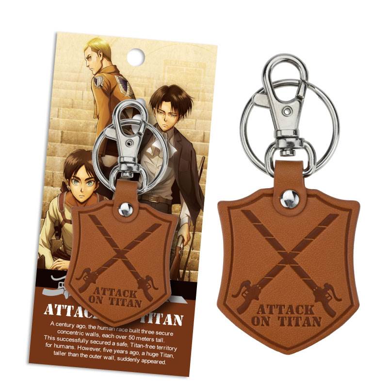 進擊的巨人 簡約皮革鎖匙扣 A款 刀 - Microworks ACG