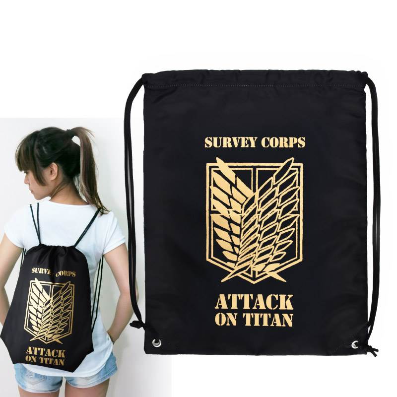 進擊的巨人 抽繩背包 B款 調查兵團 - Microworks ACG