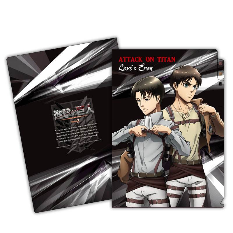 進擊的巨人 三層A4文件夾 F款 里+艾 - Microworks ACG