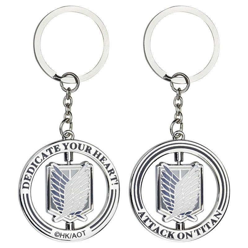進擊的巨人 旋轉鎖匙扣 A款 自由之翼 - Microworks ACG