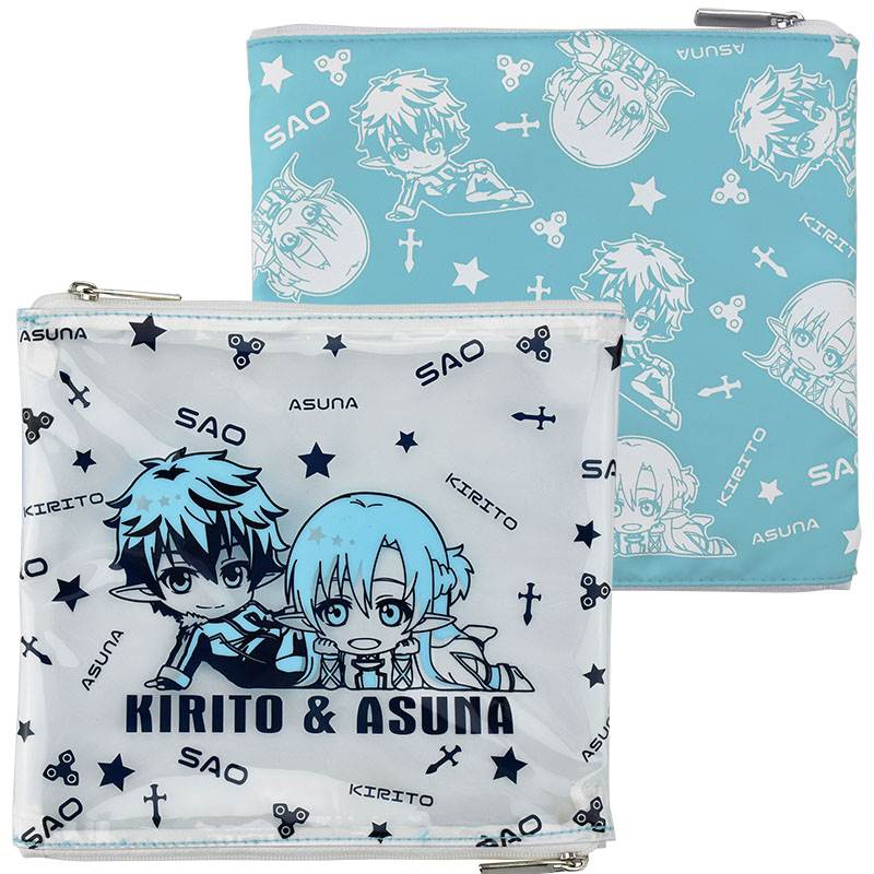 刀劍神域Ⅱ 雙拉鍊收納袋 A款 桐人+亞絲娜 - Microworks ACG