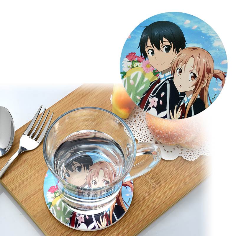 刀劍神域 吸水杯墊 B款 桐+亞 - Microworks ACG