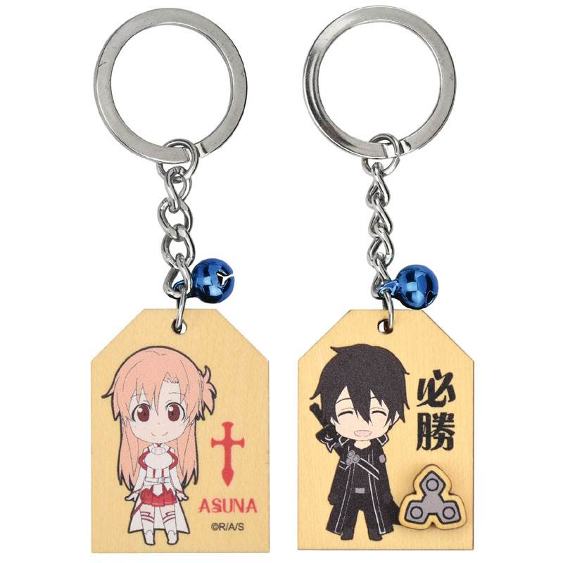 刀劍神域 原木御守鎖匙扣 A款 桐+亞 - Microworks ACG