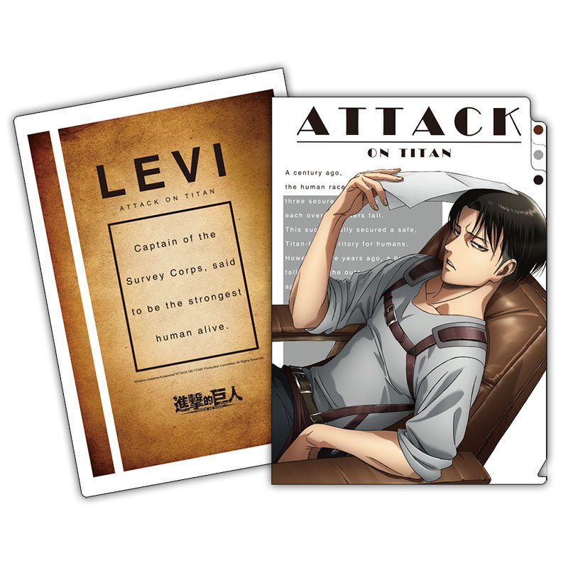 進擊的巨人 三層A4文件夾 H款 里 - Microworks ACG