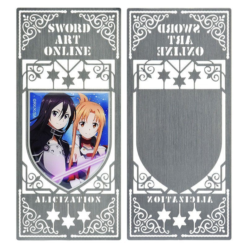 刀劍神域Ⅲ 鏤空金屬書籤 A款 桐子+亞 - Microworks ACG