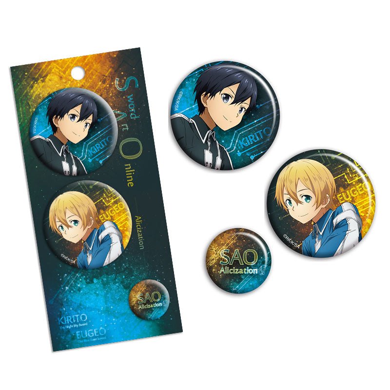 刀劍神域Ⅲ 胸章組(圓3入) A款 桐人+尤吉歐 - Microworks ACG