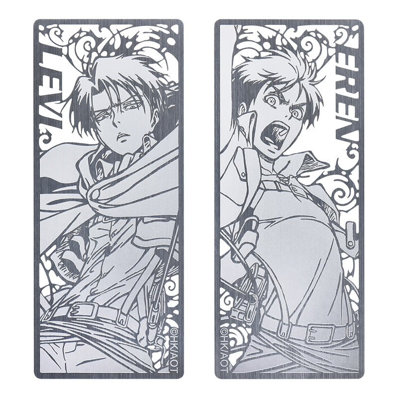 進擊的巨人 雕花金屬書籤(2入) 艾+里 - Microworks ACG