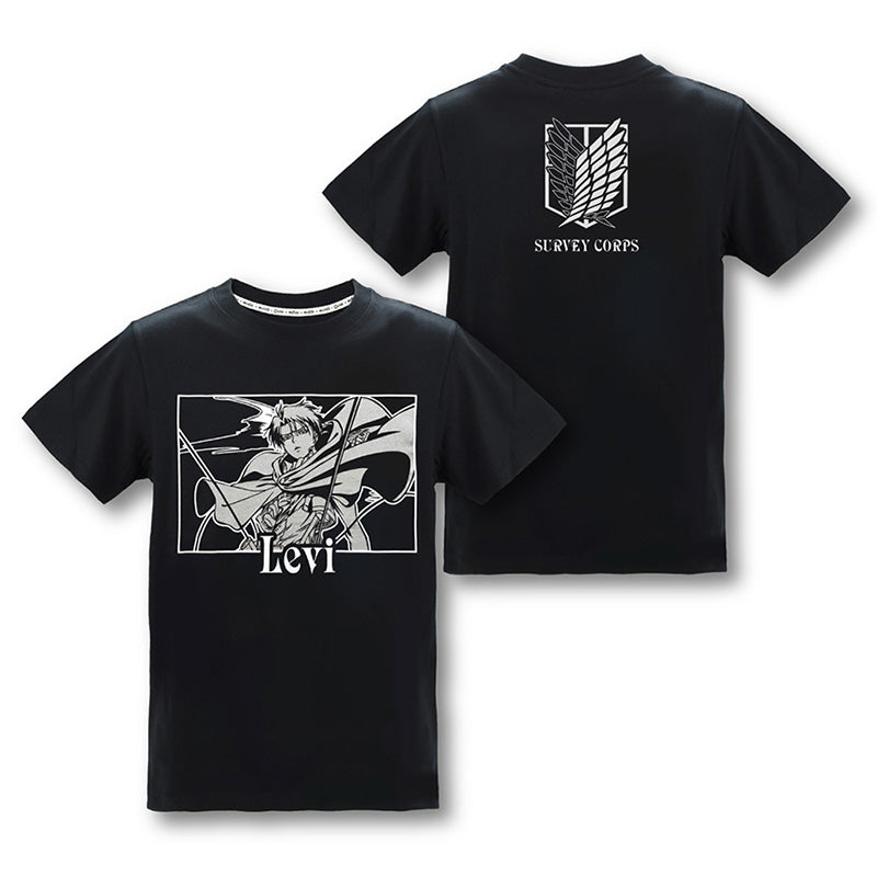 進擊的巨人 燙銀T-shirt 里維 服裝 Microworks Online Store