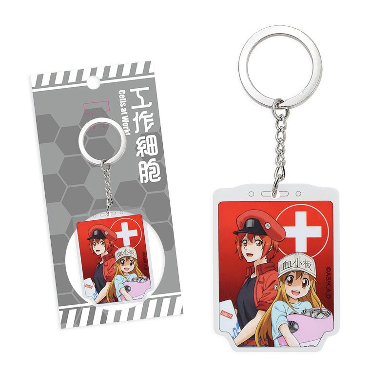 工作細胞 塑膠鎖匙扣 G款 紅血球+血小板 - Microworks ACG