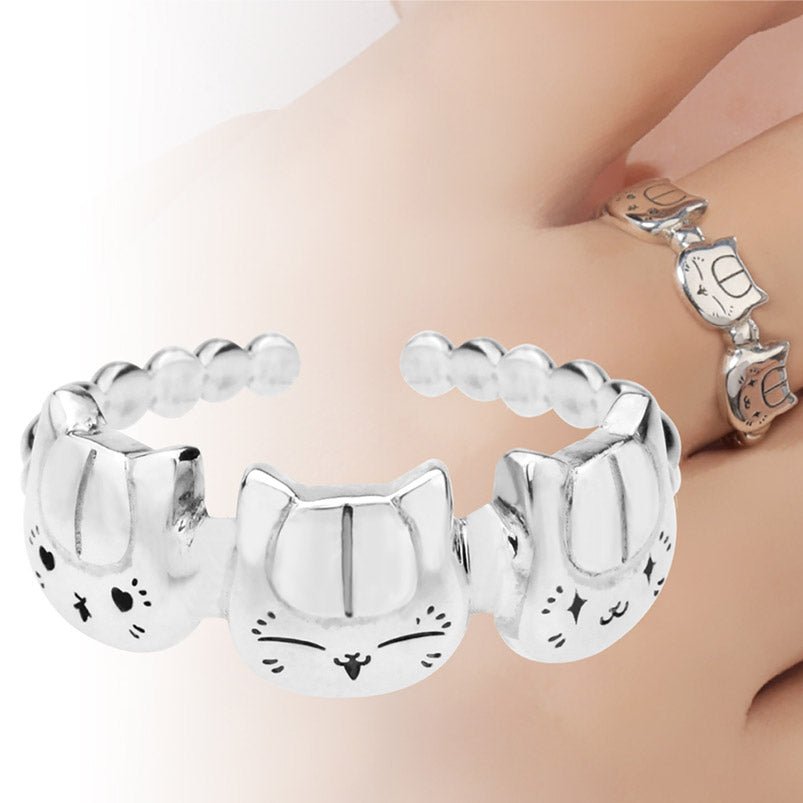 夏目友人帳 貓咪老師純銀戒指 A款 - Microworks ACG