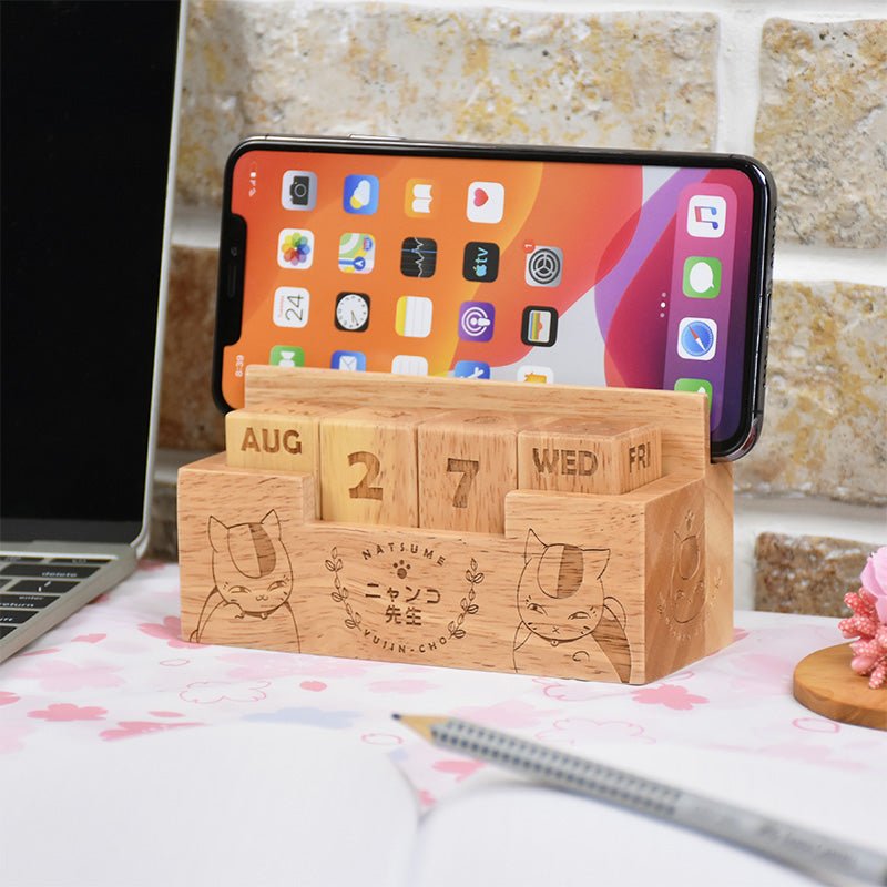 夏目友人帳 木刻萬年曆 A款 貓 - Microworks ACG