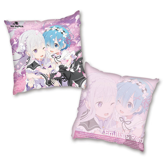從零開始 抱枕(全彩45×45) D款 愛蜜莉雅+雷姆 生活家品 Microworks Online Store
