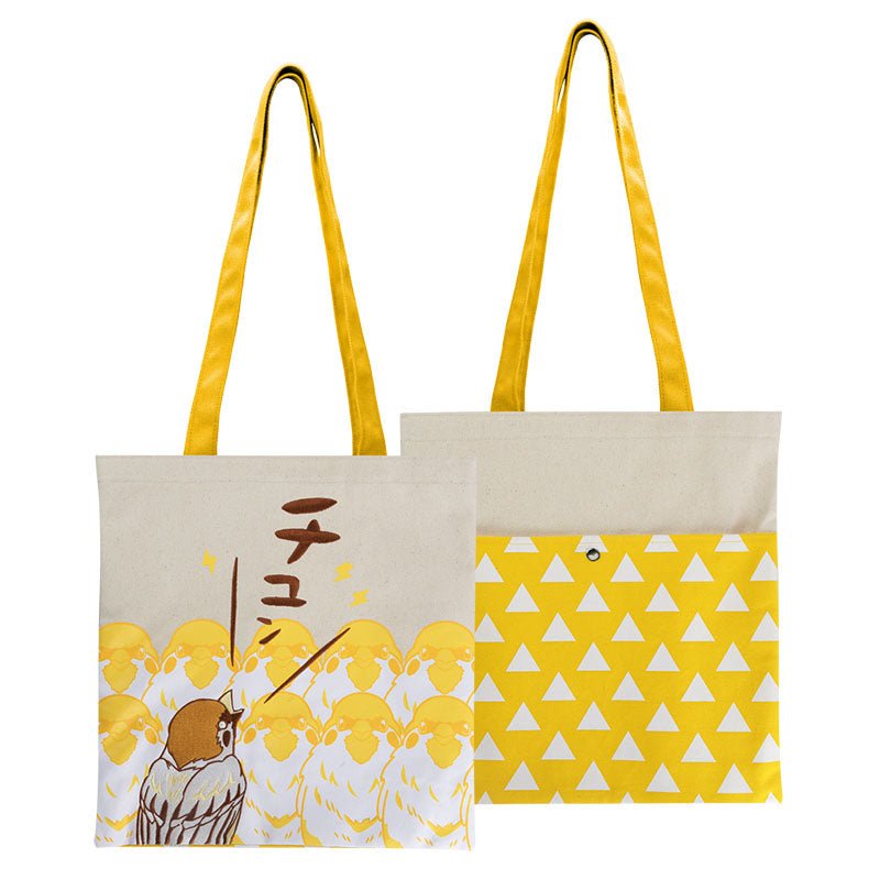 鬼滅之刃 刺繡拼色帆布袋 C款 我妻善逸/啾太郎 - Microworks ACG