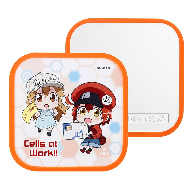 工作細胞 方型吸水杯墊 A款 紅血球+血小板 - Microworks ACG