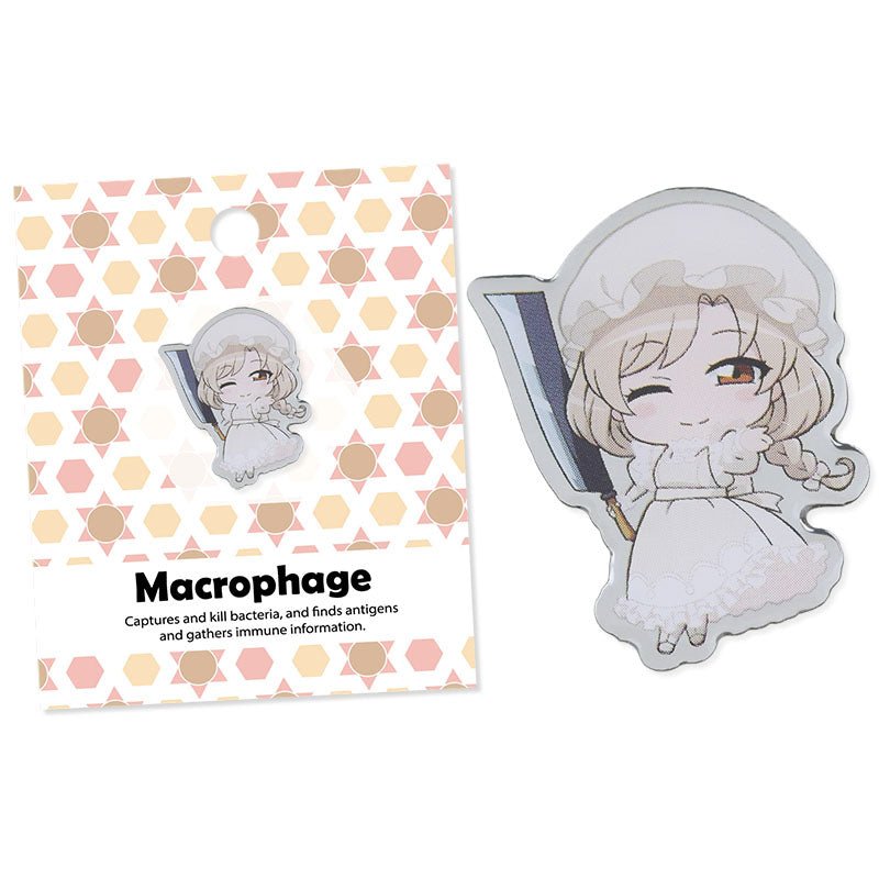 工作細胞 金屬角色徽章 - Microworks ACG