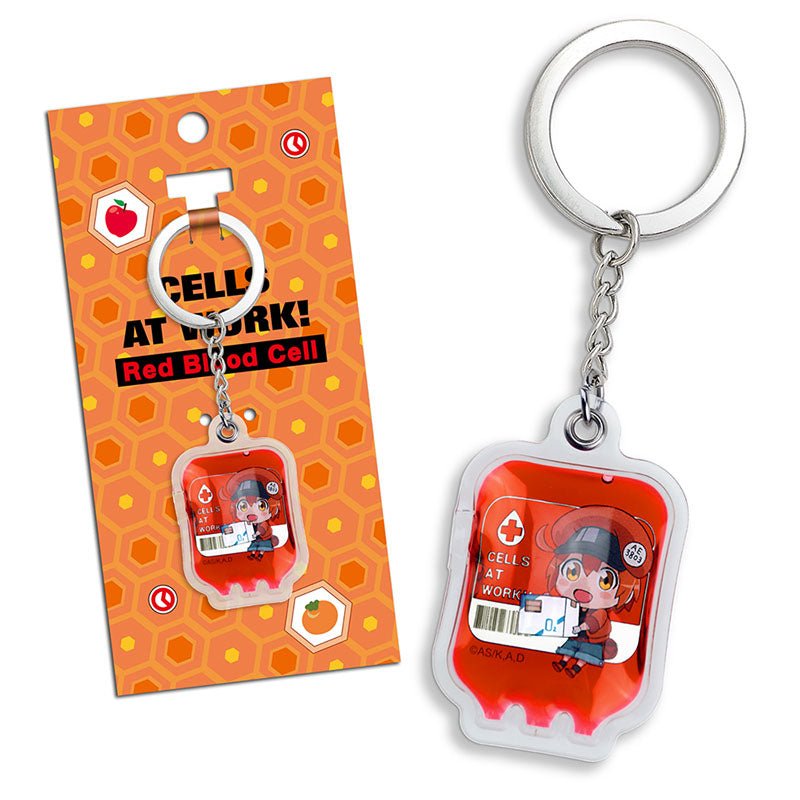 工作細胞 血袋鎖匙扣 A款 紅血球 - Microworks ACG