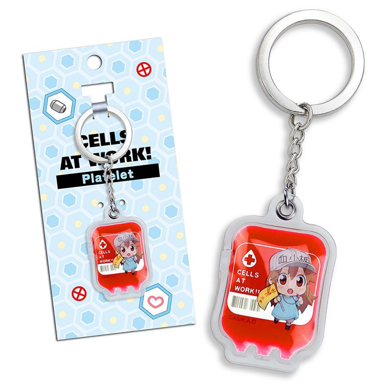 工作細胞 血袋鎖匙扣 C款 血小板 - Microworks ACG