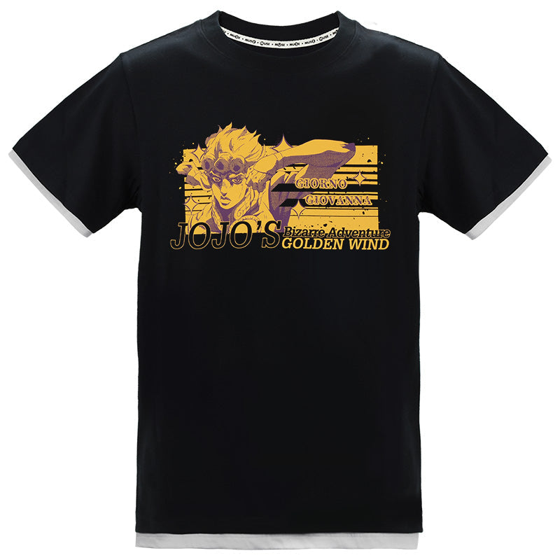 JoJo的奇妙冒險Ⅳ 假兩件拼接潮流T-shirt 喬 服裝 Microworks Online Store
