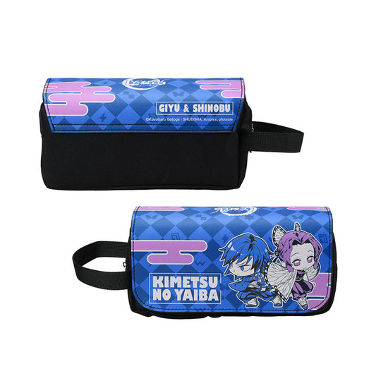 鬼滅之刃 雙層筆袋 D款 Q版水柱+蟲柱 文具 Microworks Online Store
