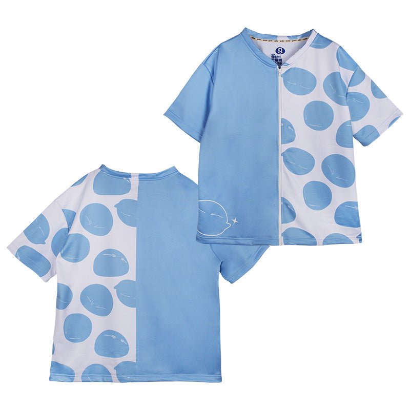 轉生史萊姆 左右拼接拉鍊T-shirt 史萊姆 - Microworks ACG