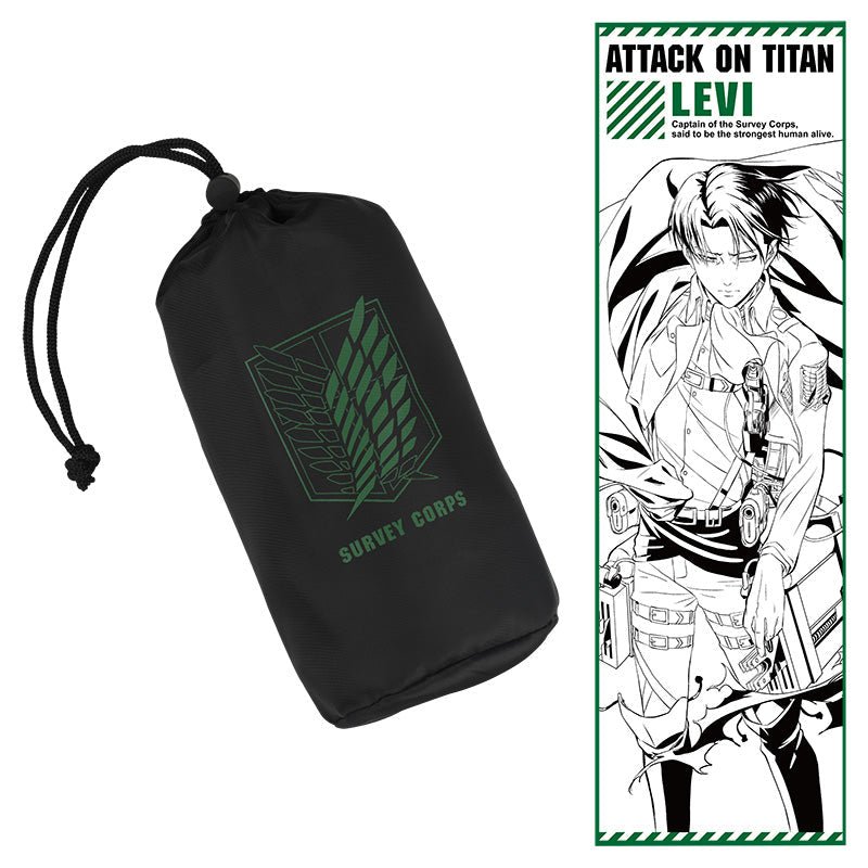 進擊的巨人 運動毛巾(收納) A款 里 - Microworks ACG