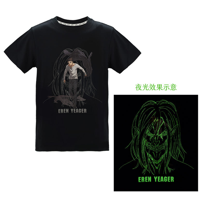 進擊的巨人 潮流全彩夜光T-shirt 艾連 服裝 Microworks Online Store